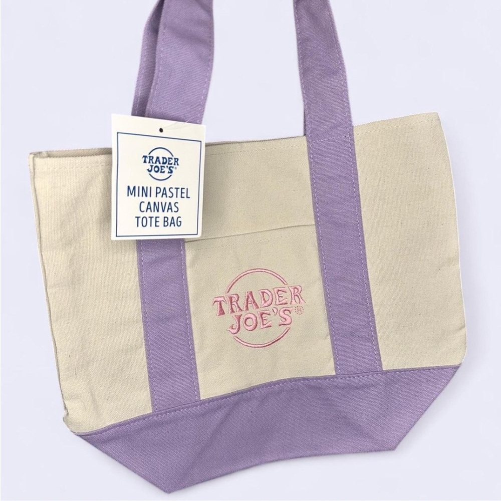 NWT Purple Trader Joe's Mini Tote Bag